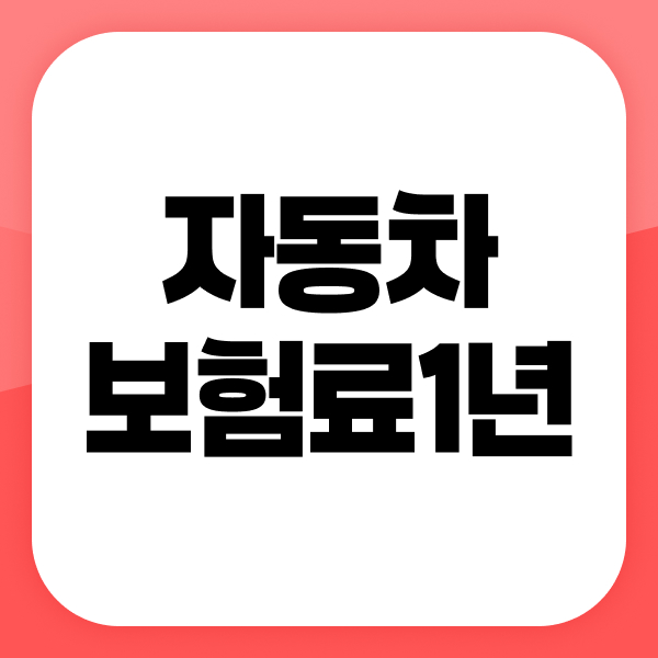자동차보험료1년
